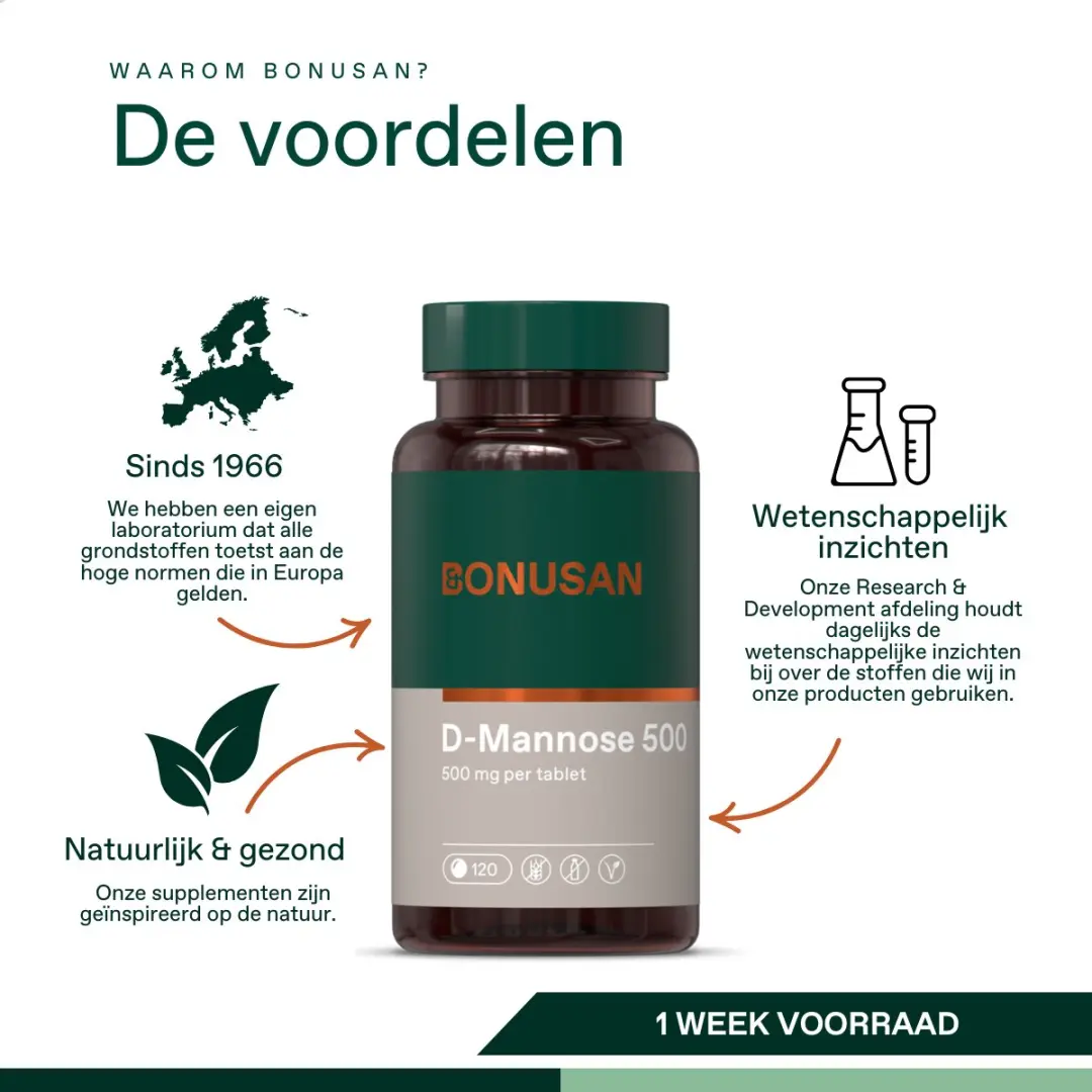 Bonusan D-Mannose 500mg - 120 Tabletten