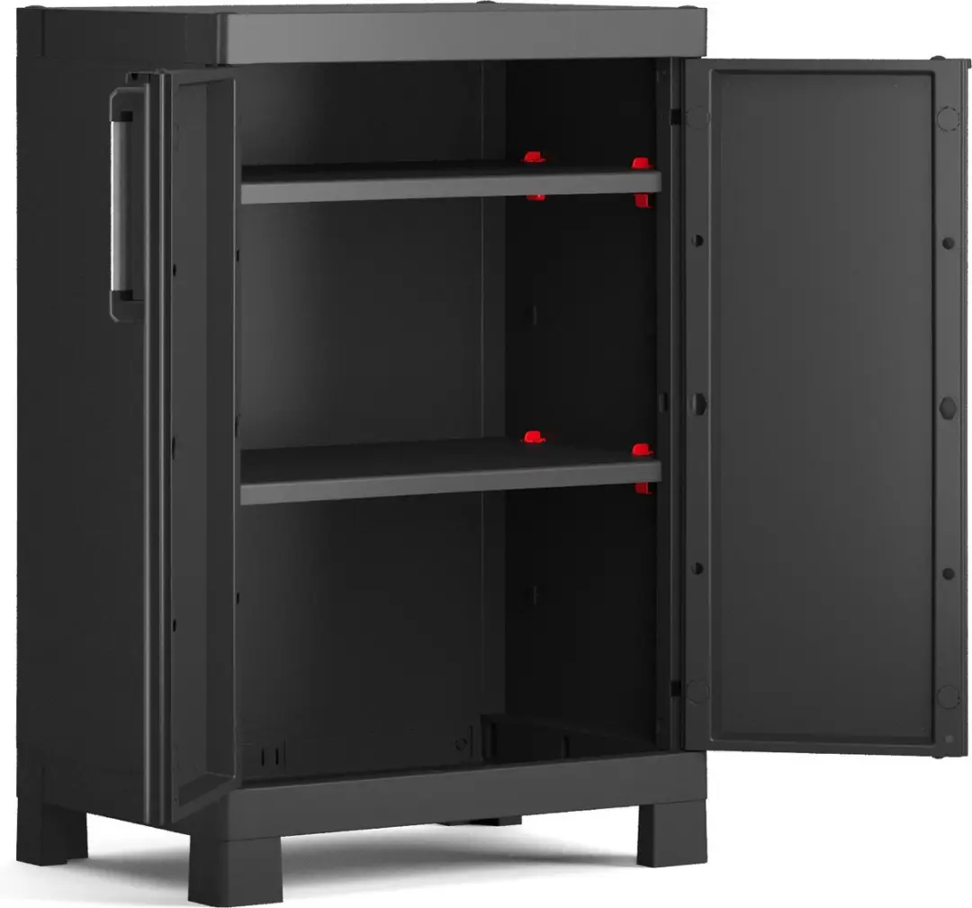 Keter Detroit Opbergkast Laag 45x65x97cm - Zwart