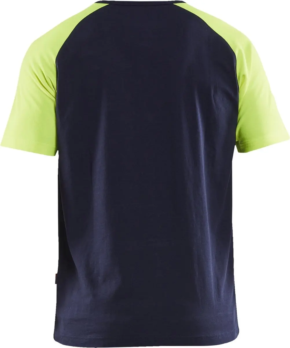 Blåkläder T-shirt 3515-1030 5XL - Marine/High Vis Geel