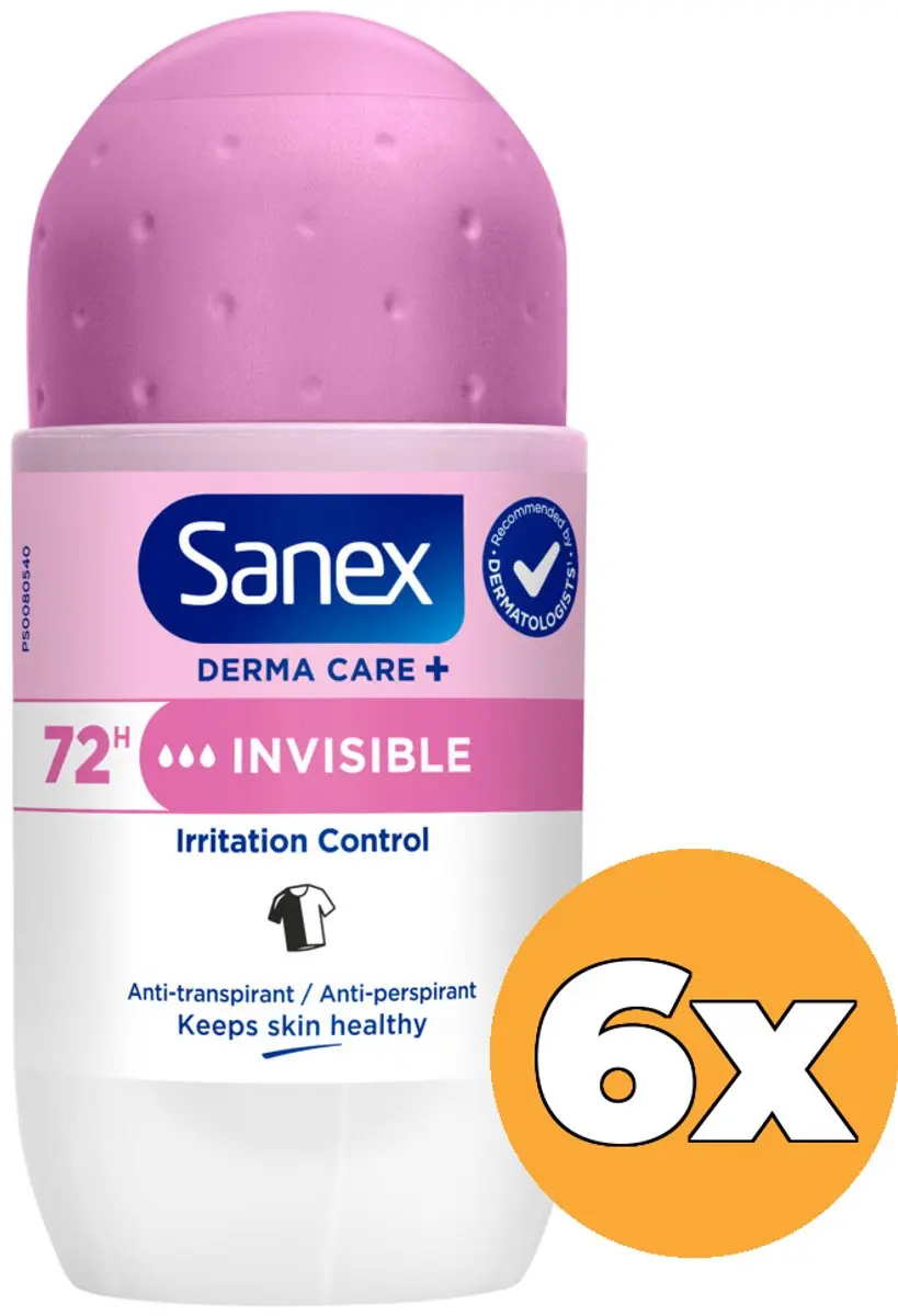 Sanex Deoroller Dermo Invisible 6x53ml