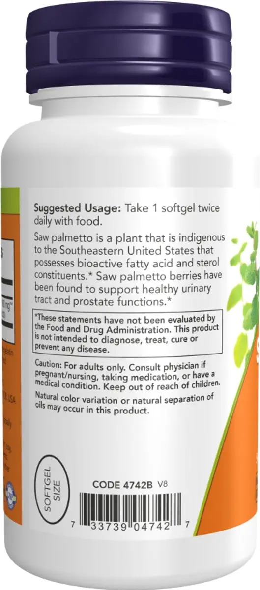 Now Foods Saw Palmetto Extract 160mg - 120 Softgels