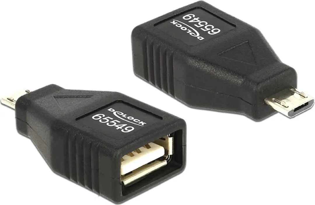 Delock USB2.0 Micro-B naar USB-A OTG Adapter