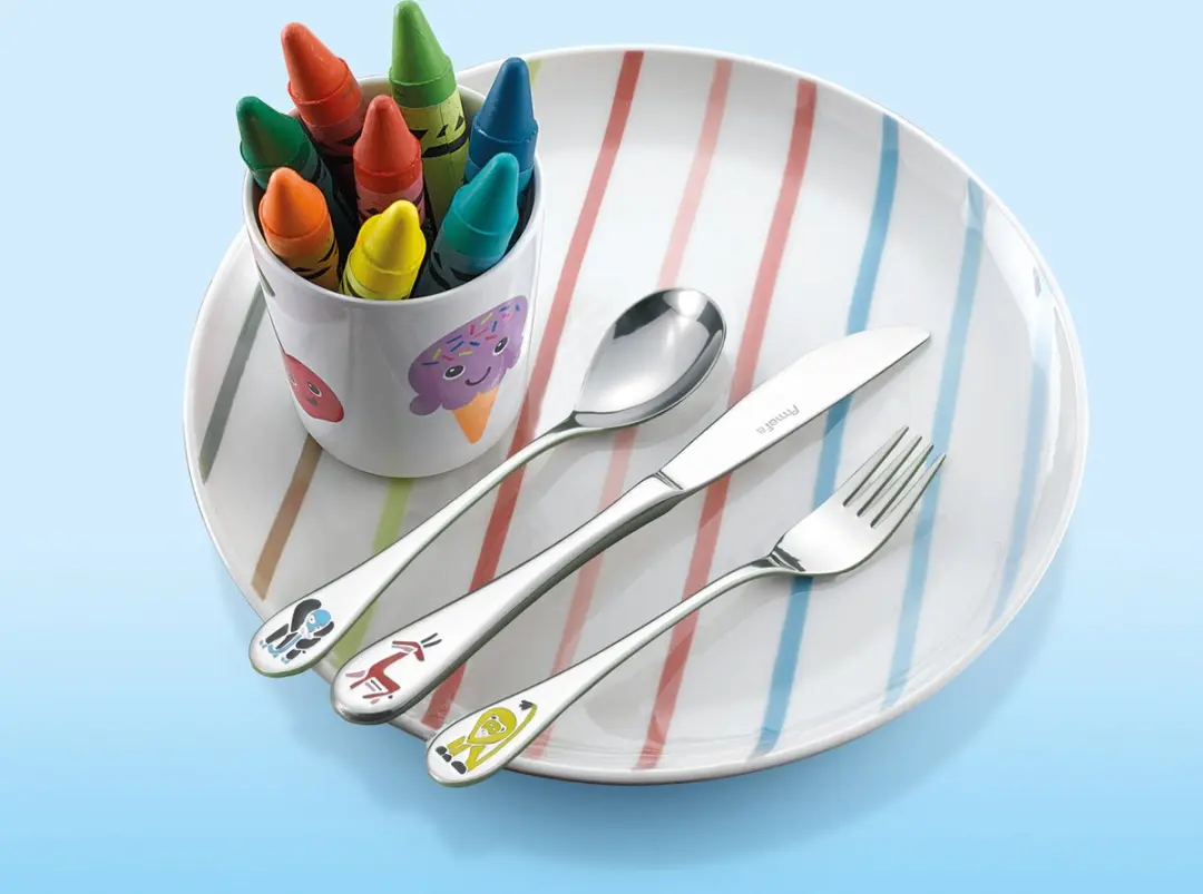 Amefa Safari Kinderbestekset 4-delig - Zilver