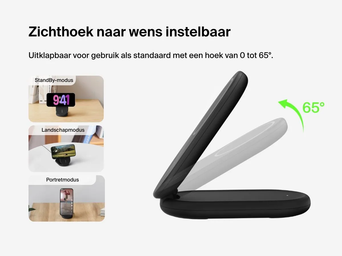Belkin WIB007vfBK Draadloze Oplader Qi2 15W - MagSafe - Zwart
