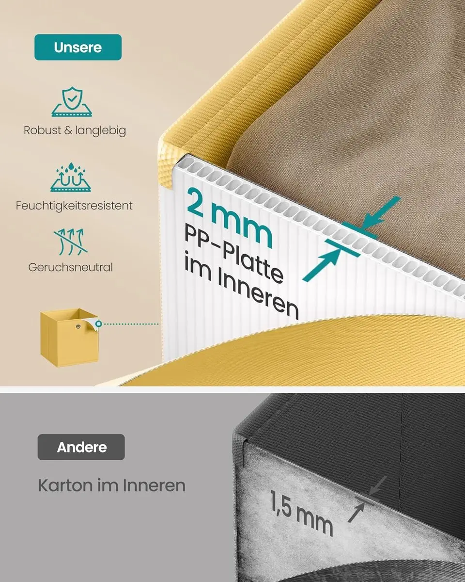 Songmics Opbergdozen Set 6 Stuks - 66L - 33x33x33cm - Meerkleurig