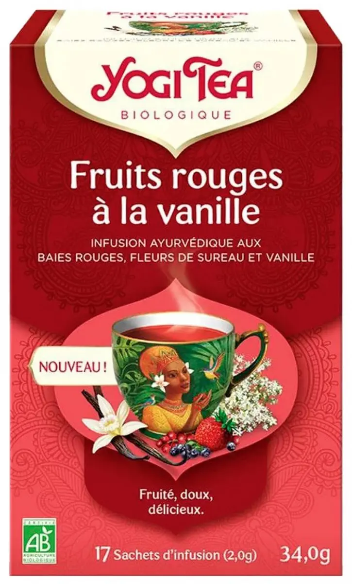 Yogi Tea Biologische Rode Vruchten met Vanille 17 Stuks