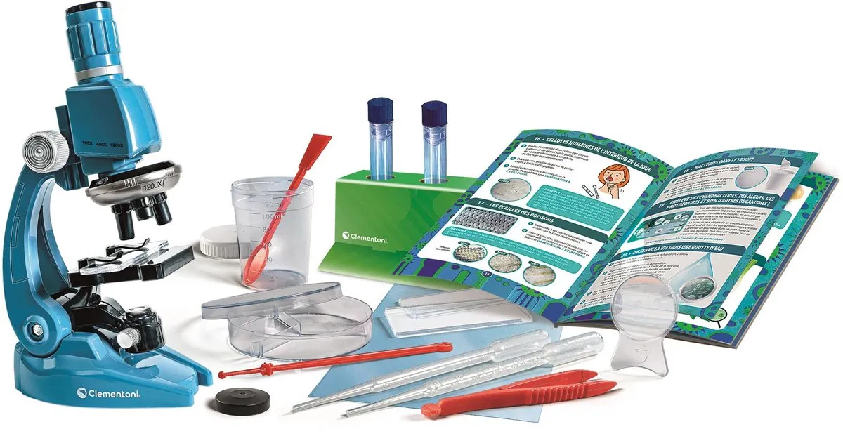 Clementoni Supermicroscoop - 3 Objectieven - Blauw