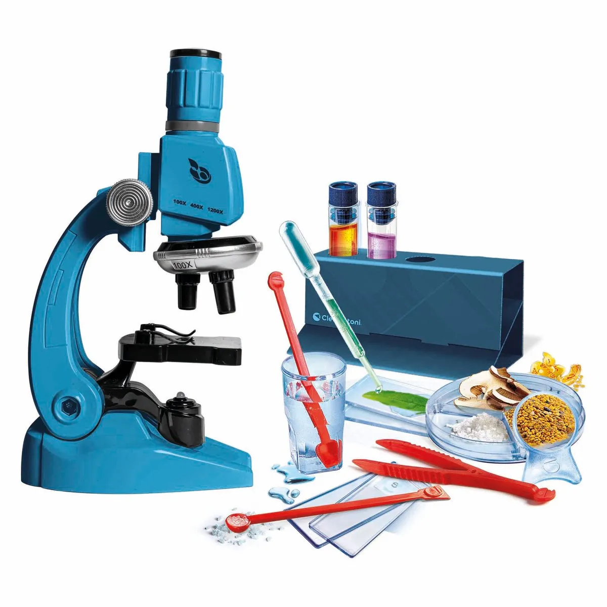 Clementoni Supermicroscoop - 3 Objectieven - Blauw