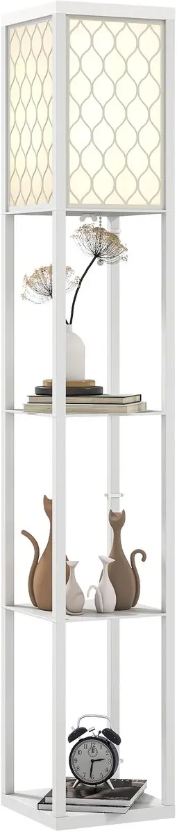 Homcom Vloerlamp MDF Stoff