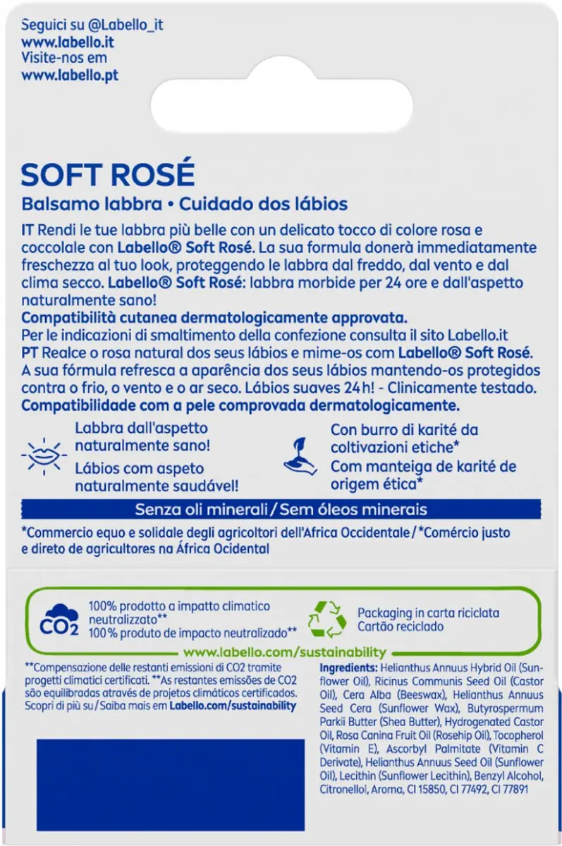 Labello Soft Rosé Lippenbalsem 4,8g