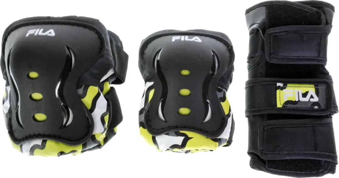 Fila 3-Pack Beschermset - XS - Zwart/Geel