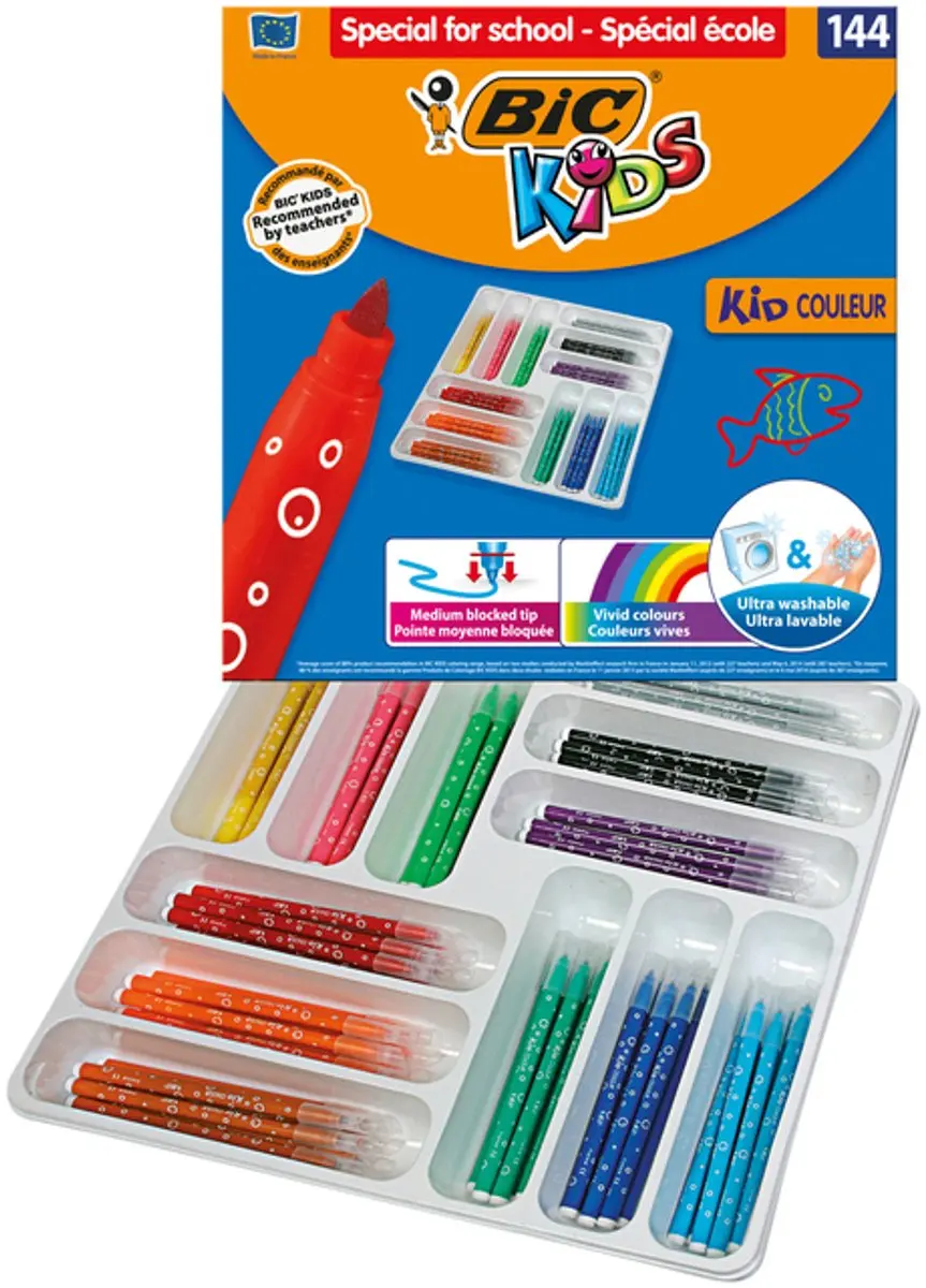 HP BIC Kids Stiftenverfset Medium - 144 Stuks