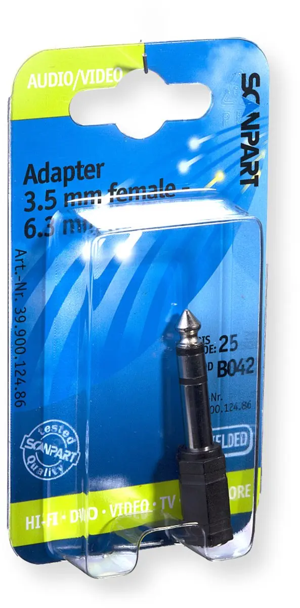 Scanpart 3.5mm naar 6.3mm Audio Jack Adapter - B042
