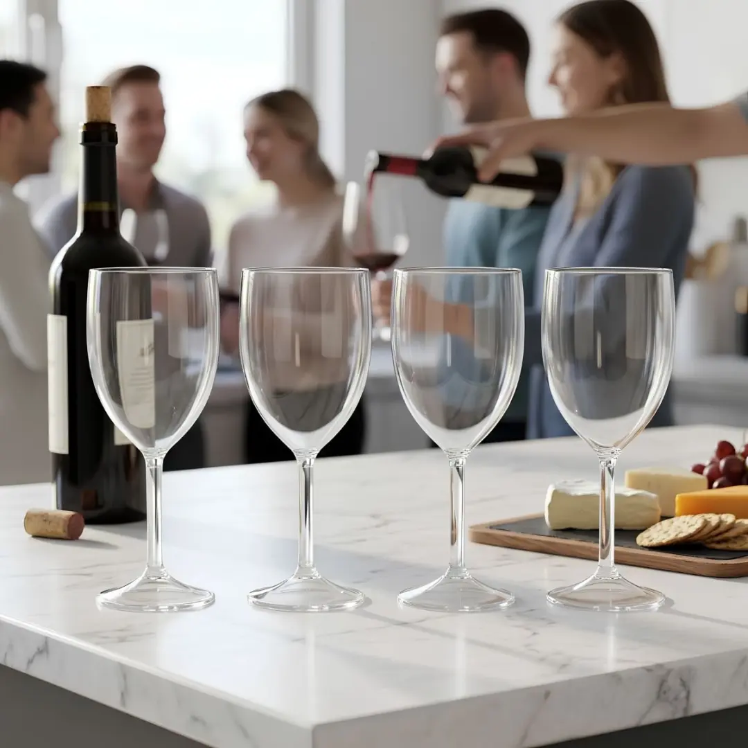 Alpina Kunststof Wijnglazen Set 4 Stuks - 250ml