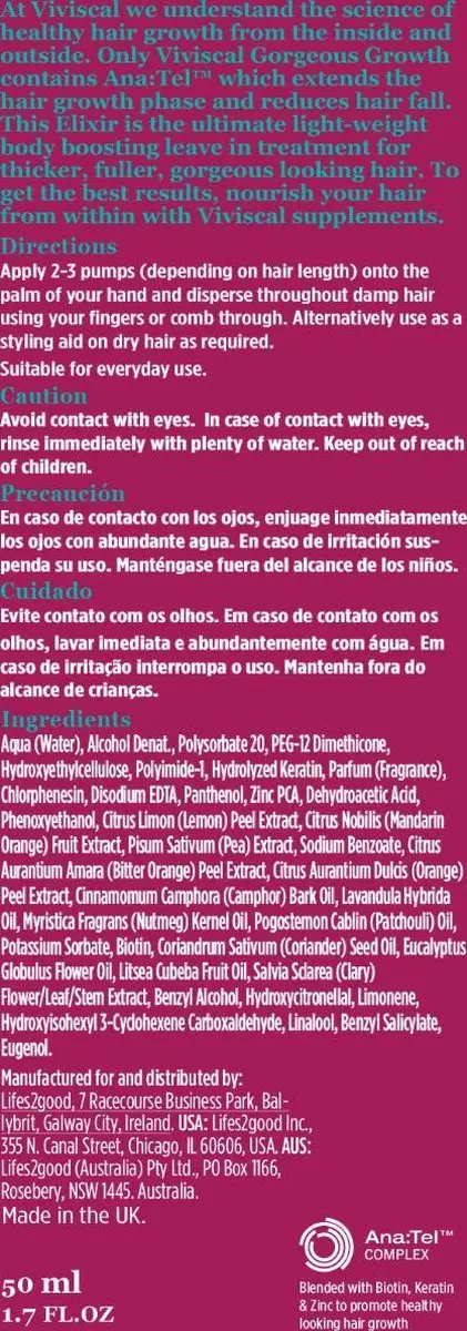 Viviscal Densifying Elixir 250ml