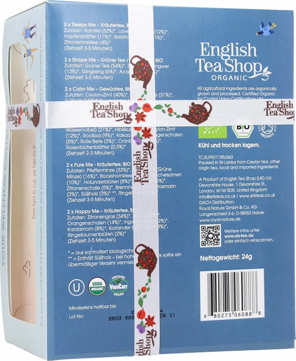 English Tea Shop Wellness Geschenkset Biologisch - 12 Zakjes