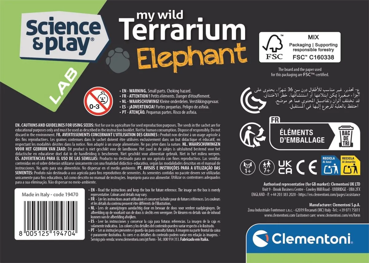Clementoni Mini-Terrarium Olifant