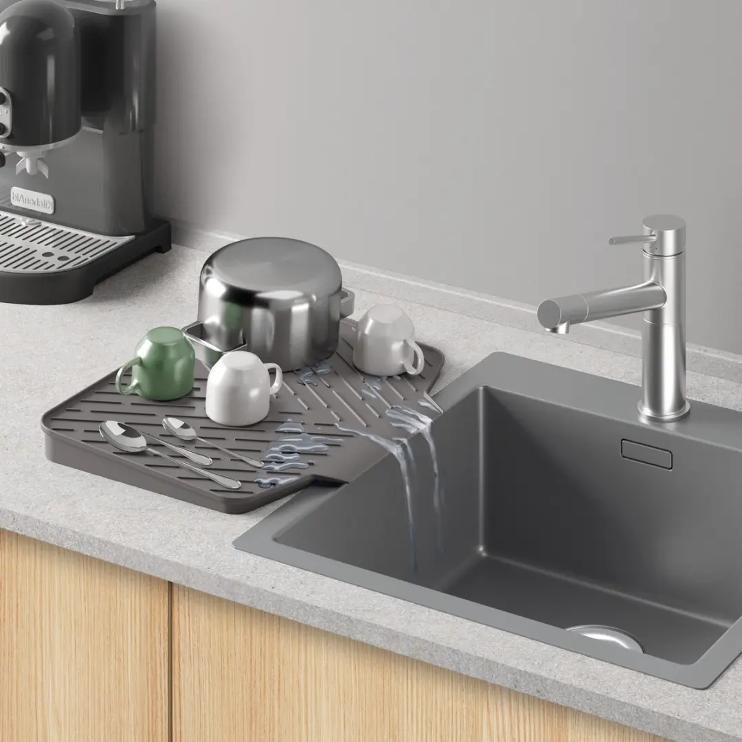 Metaltex Gravity Duo Afdruipmat 40x33cm - Antraciet