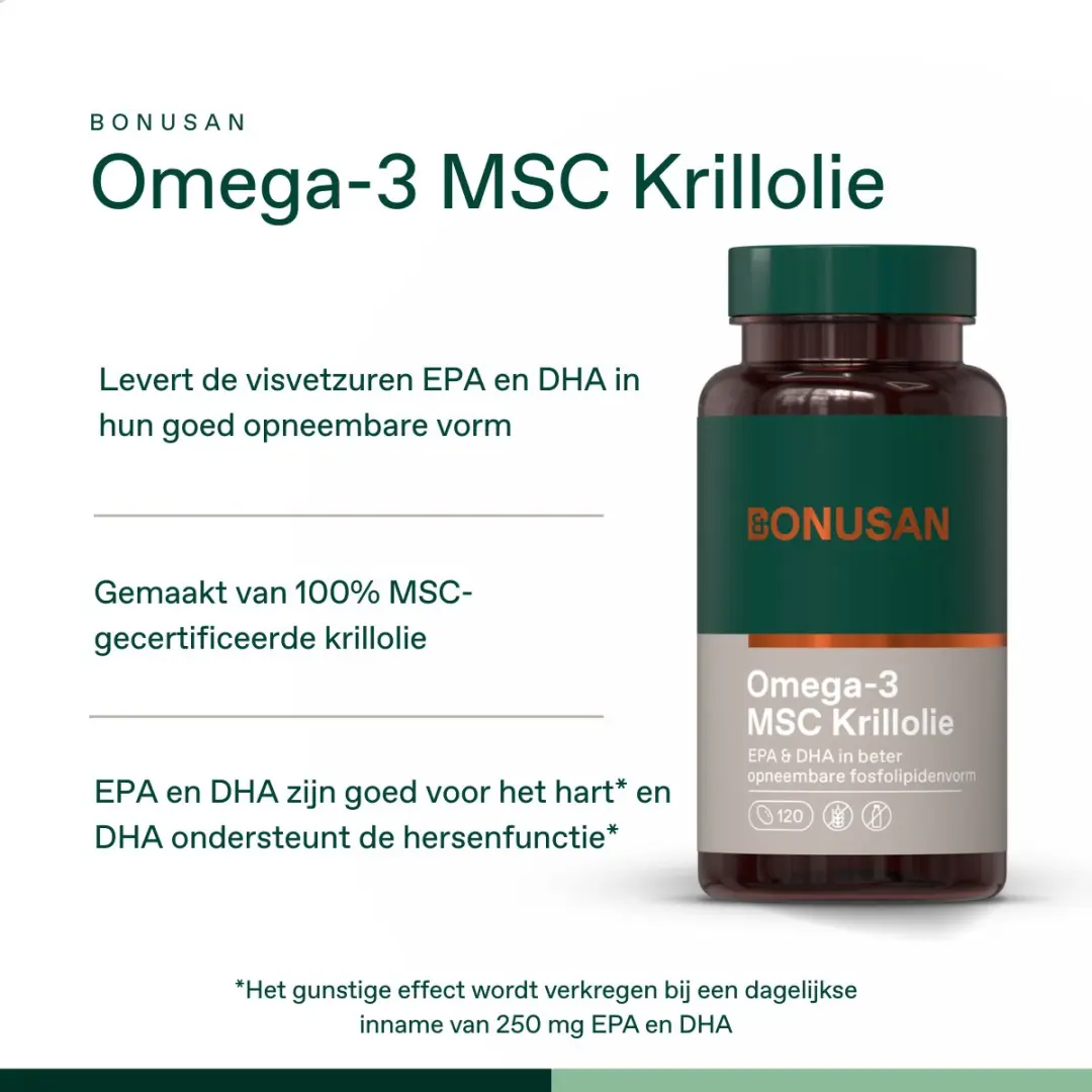 Bonusan Omega-3 Krillolie 120 Softgels