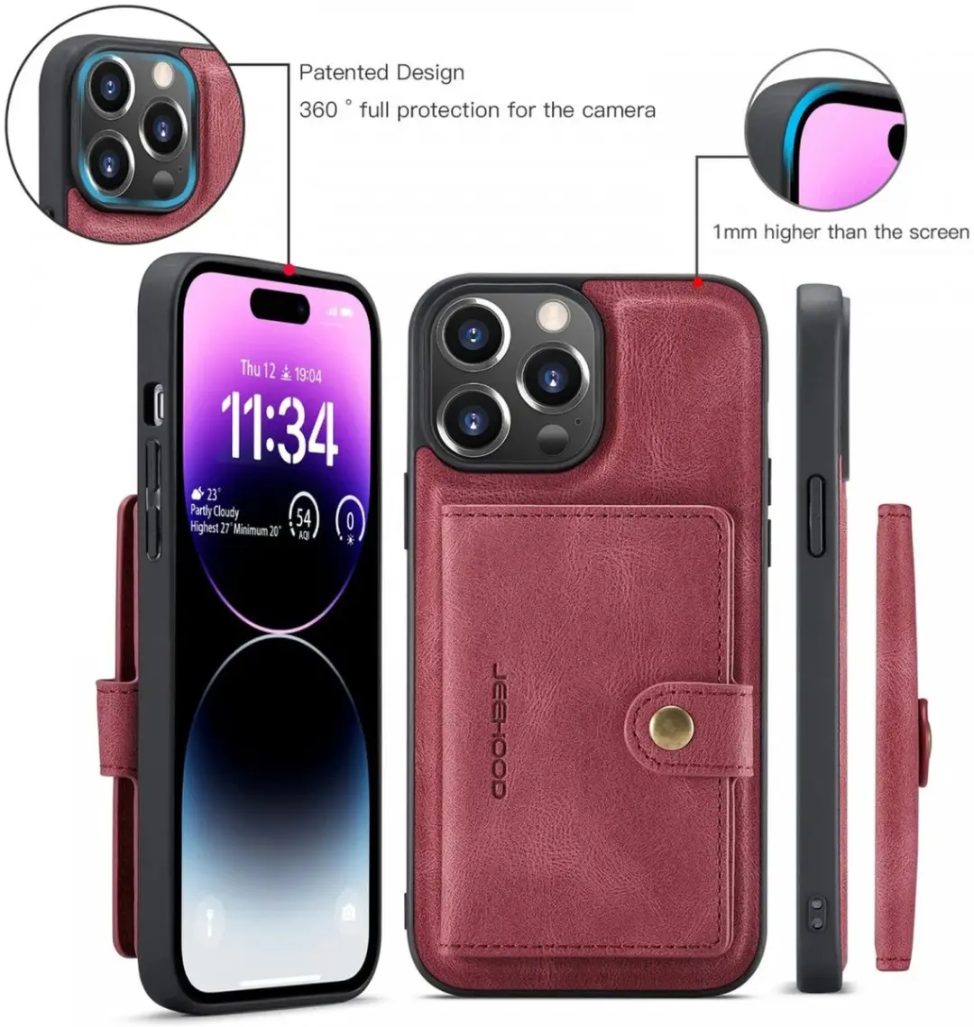 CaseMe JH-01 Hoesje iPhone 15 Pro - Rood