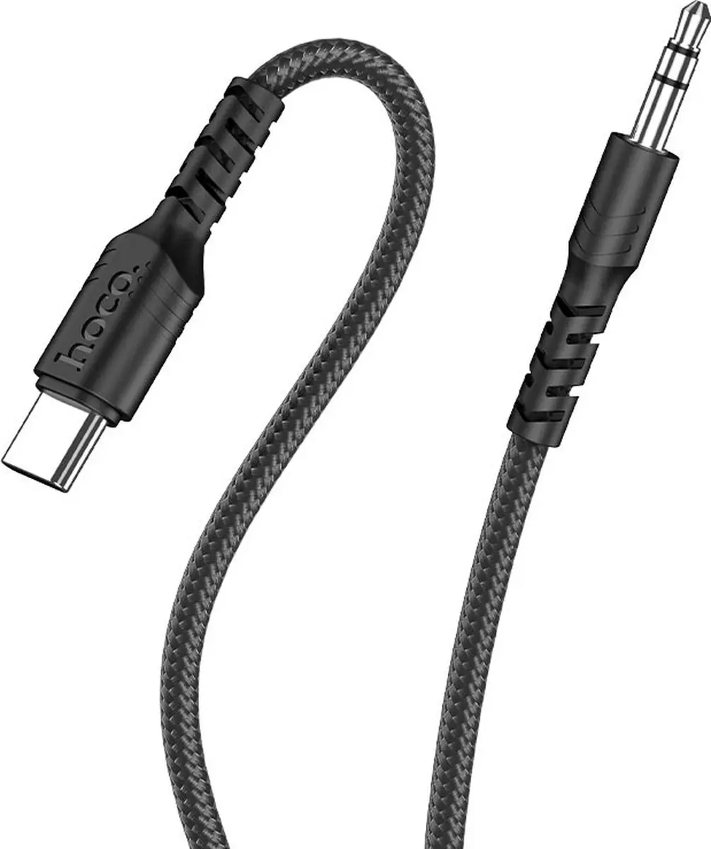 Hoco UPA17 USB-C Audio Kabel 3,5mm - 1m - Zwart