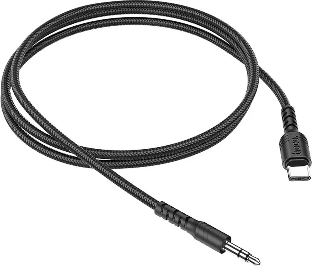 Hoco UPA17 USB-C Audio Kabel 3,5mm - 1m - Zwart - afbeelding 6 van 6