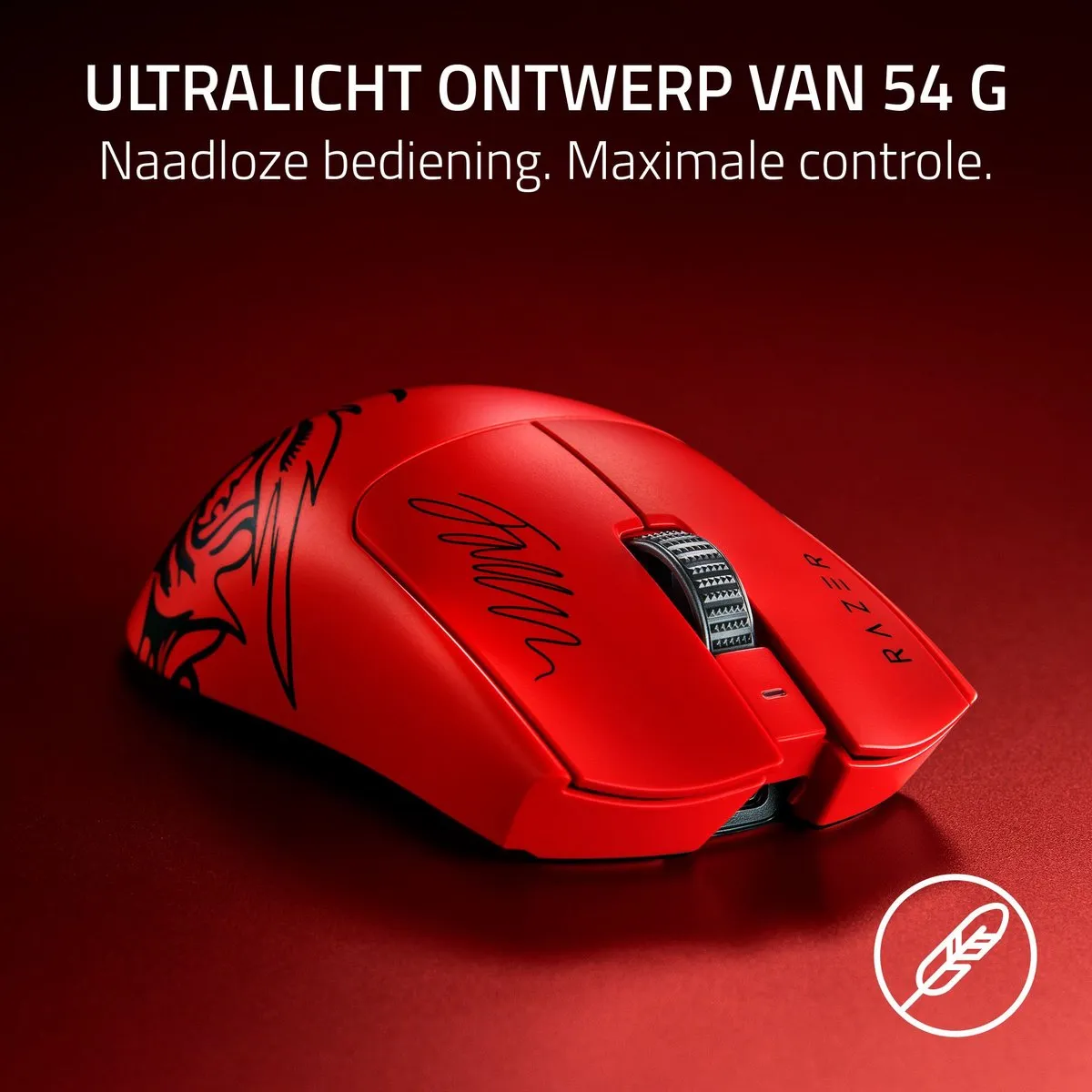 Razer Viper V3 Pro RZ01-05120500-R3M1 Gaming Muis - 35.000 DPI - Faker Editie - Rood