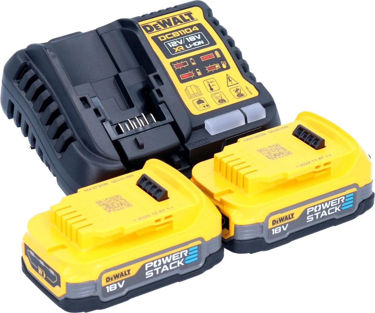 DeWalt DCK2062E2T Accu Combiset 18V XR POWERSTACK - 2x 1.7Ah