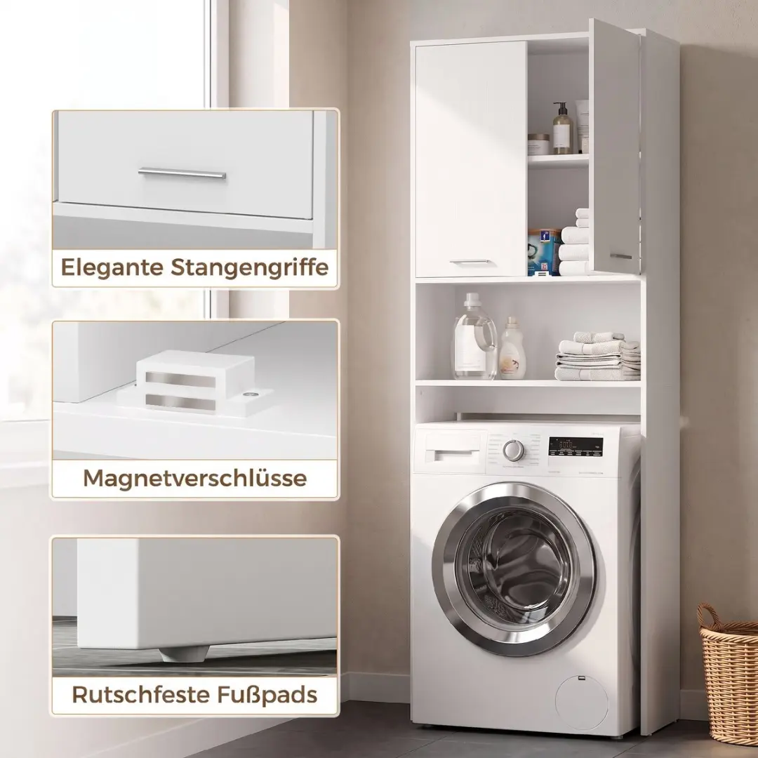 Homcom Overwasmachinekast Wit - 850-392V90WT - afbeelding 5 van 6