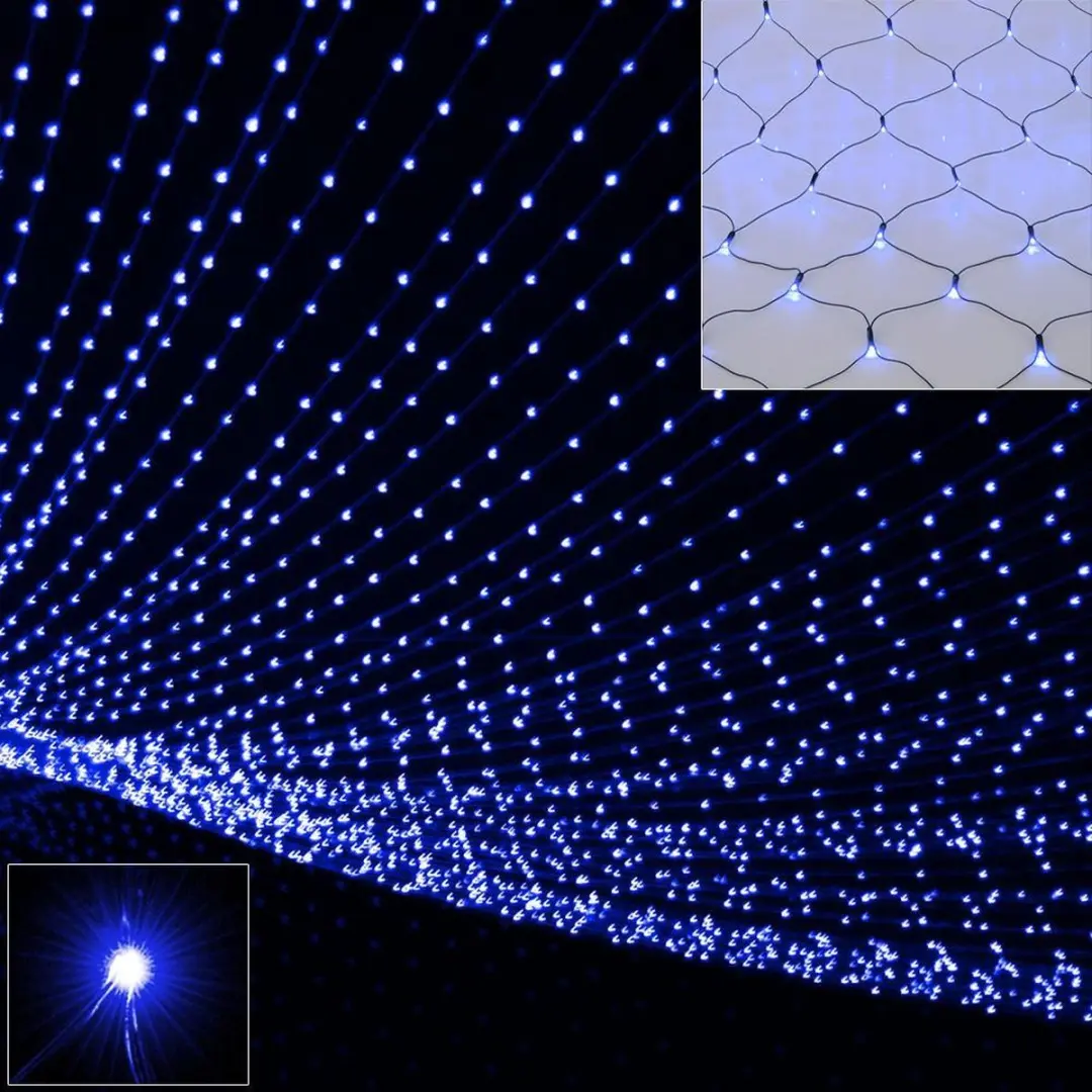 Monzana Lichtgordijn 120x120cm 100 Leds - Blauw - afbeelding 6 van 6