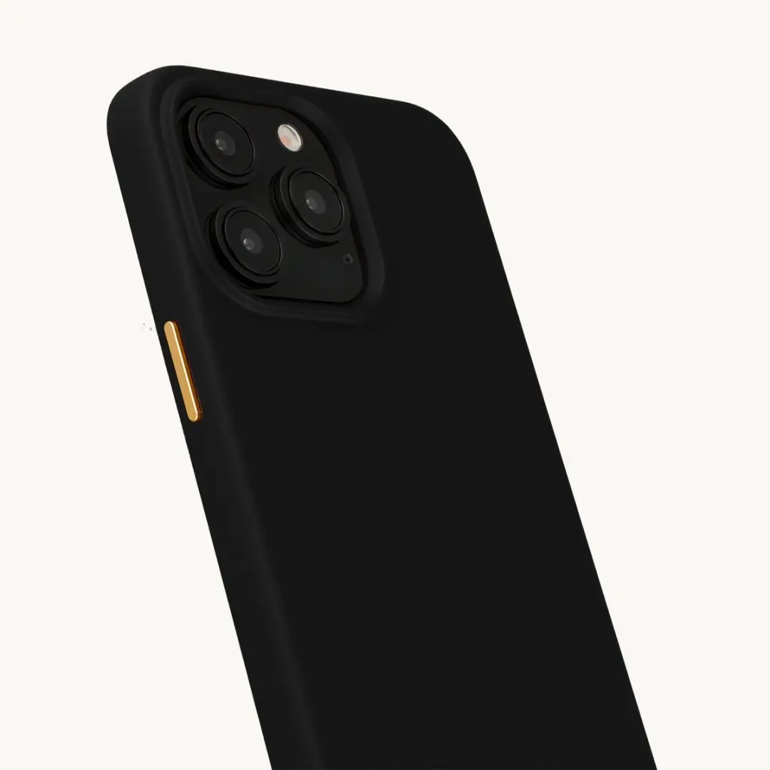 Selencia Hoesje iPhone 15 Pro Max - Velvet Black - MagSafe