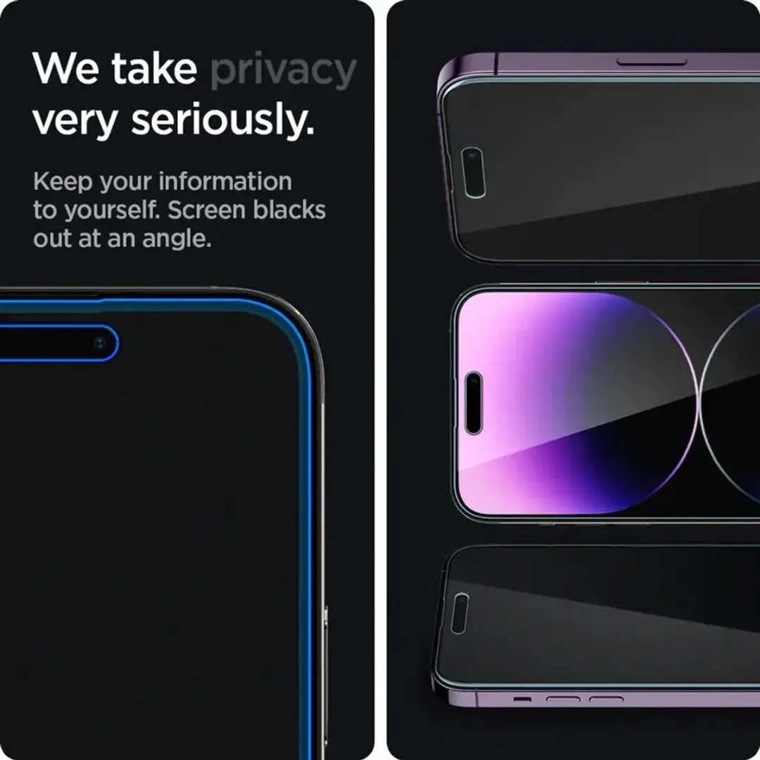 Spigen EZ Fit GLAS.tR iPhone 14 Pro Max Schermbeschermer - 2 Stuks