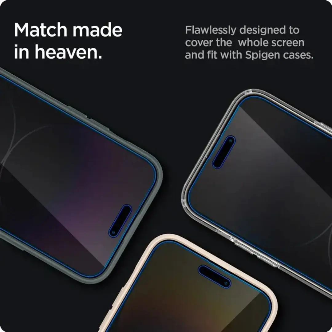 Spigen EZ Fit GLAS.tR iPhone 14 Pro Max Schermbeschermer - 2 Stuks