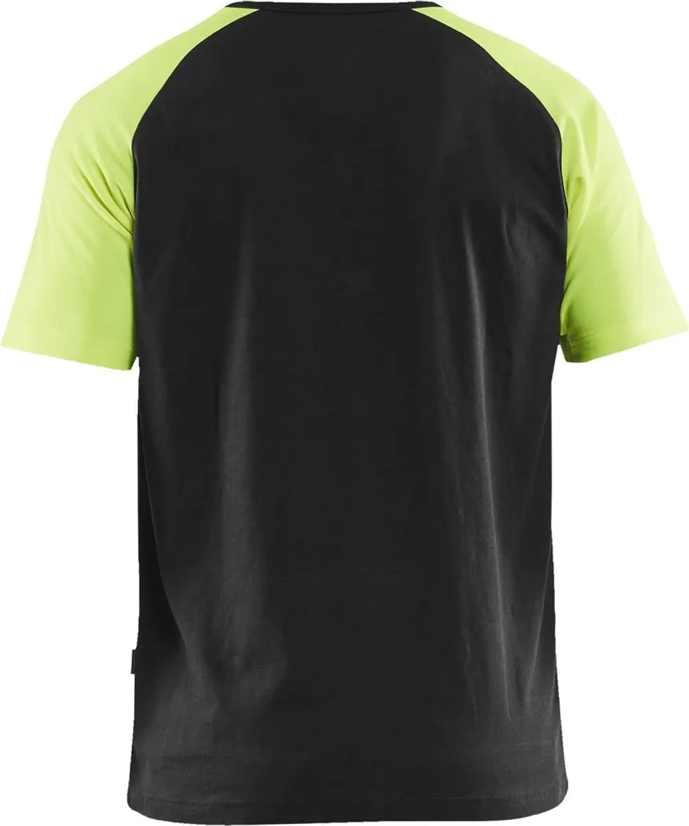 Blåkläder T-shirt 3515-1030 - 5XL - Zwart/High Vis Geel