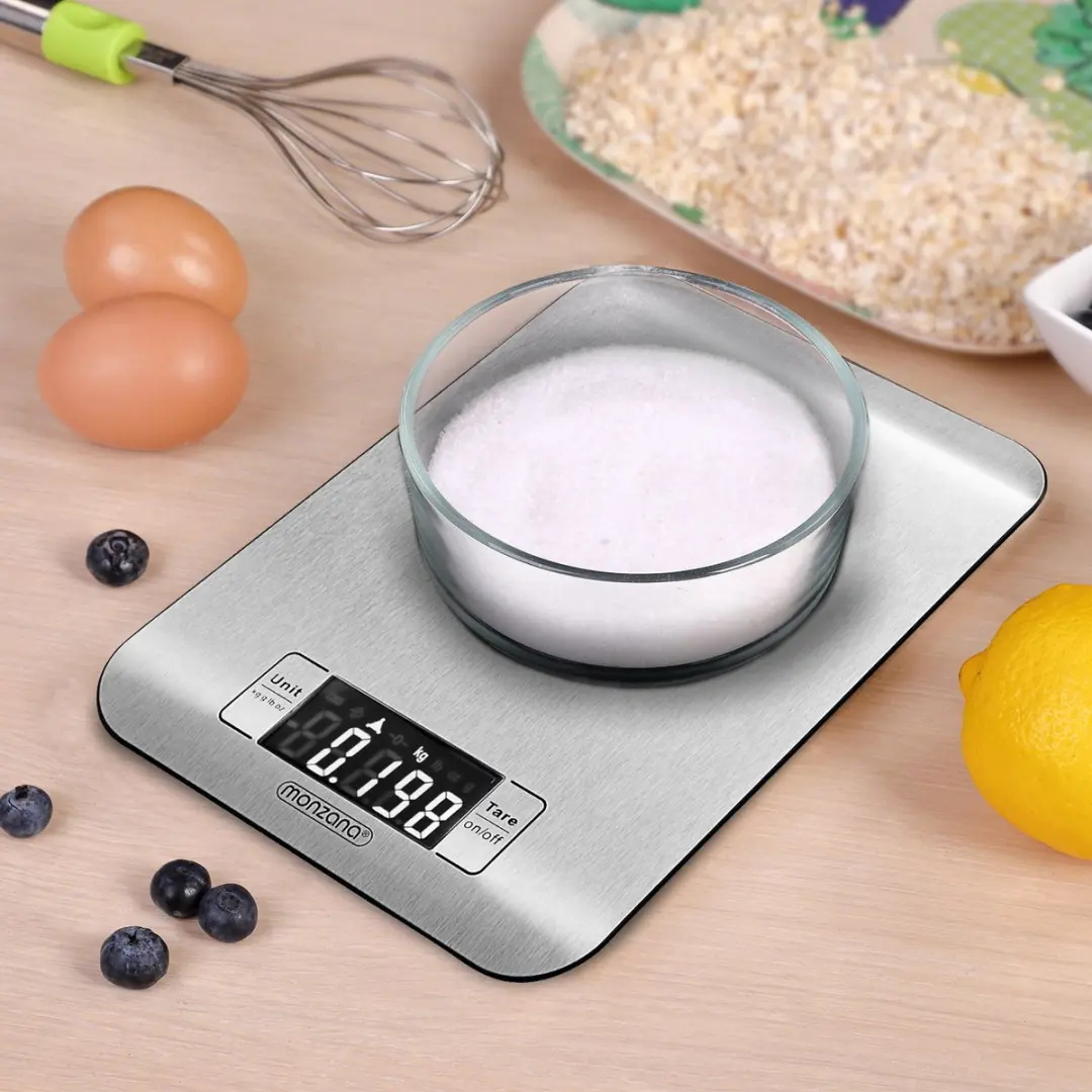 Monzana Digitale Keukenweegschaal 8kg - Zilver