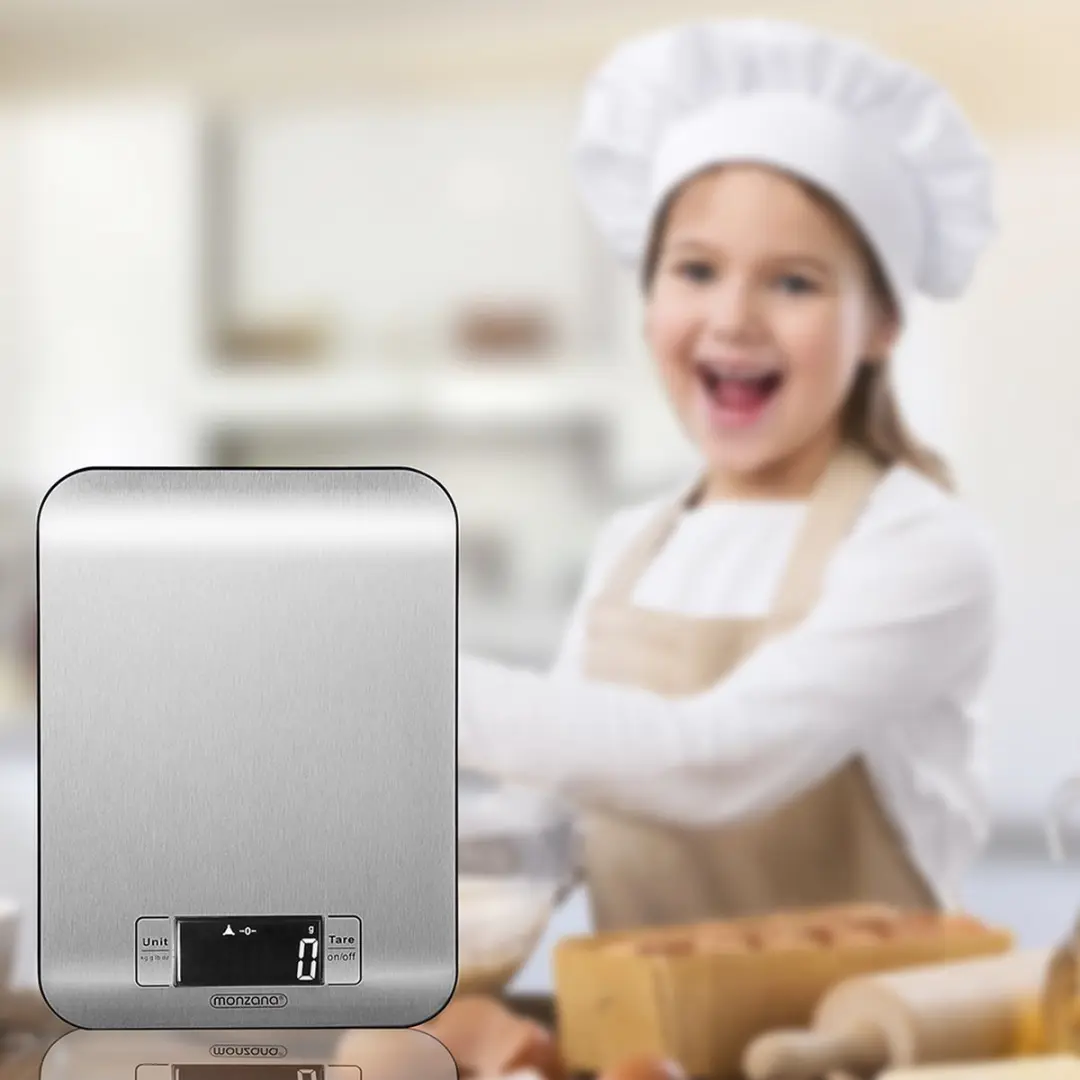 Monzana Digitale Keukenweegschaal 8kg - Zilver