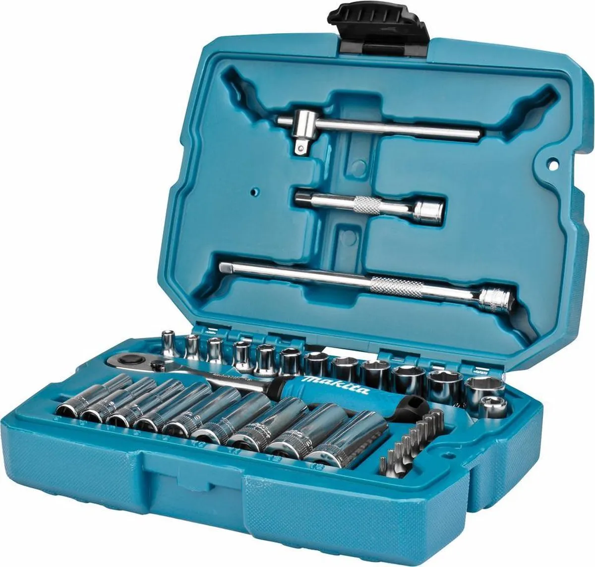 Makita B-65567 Doppenset 34-delig - 1/4" - Blauw