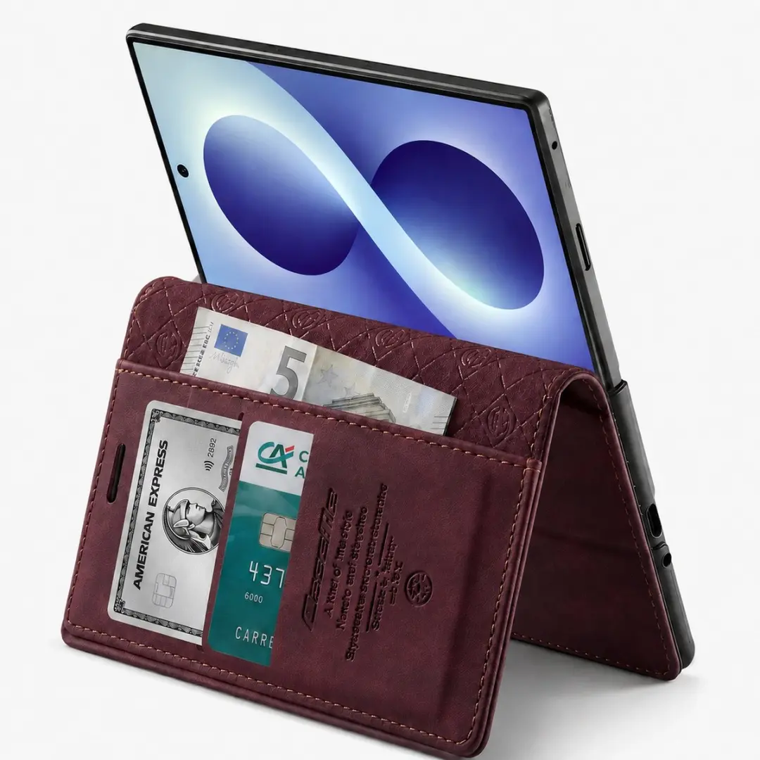 Caseme Leren Hoesje FOLIO-KAZME-RD-ZFO8 - Rood