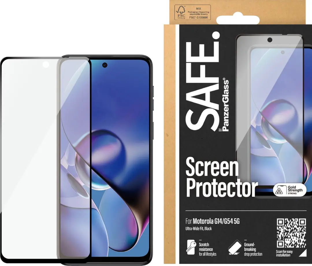 PanzerGlass SAFE95604 Screenprotector - Motorola Moto G14 - afbeelding 6 van 6