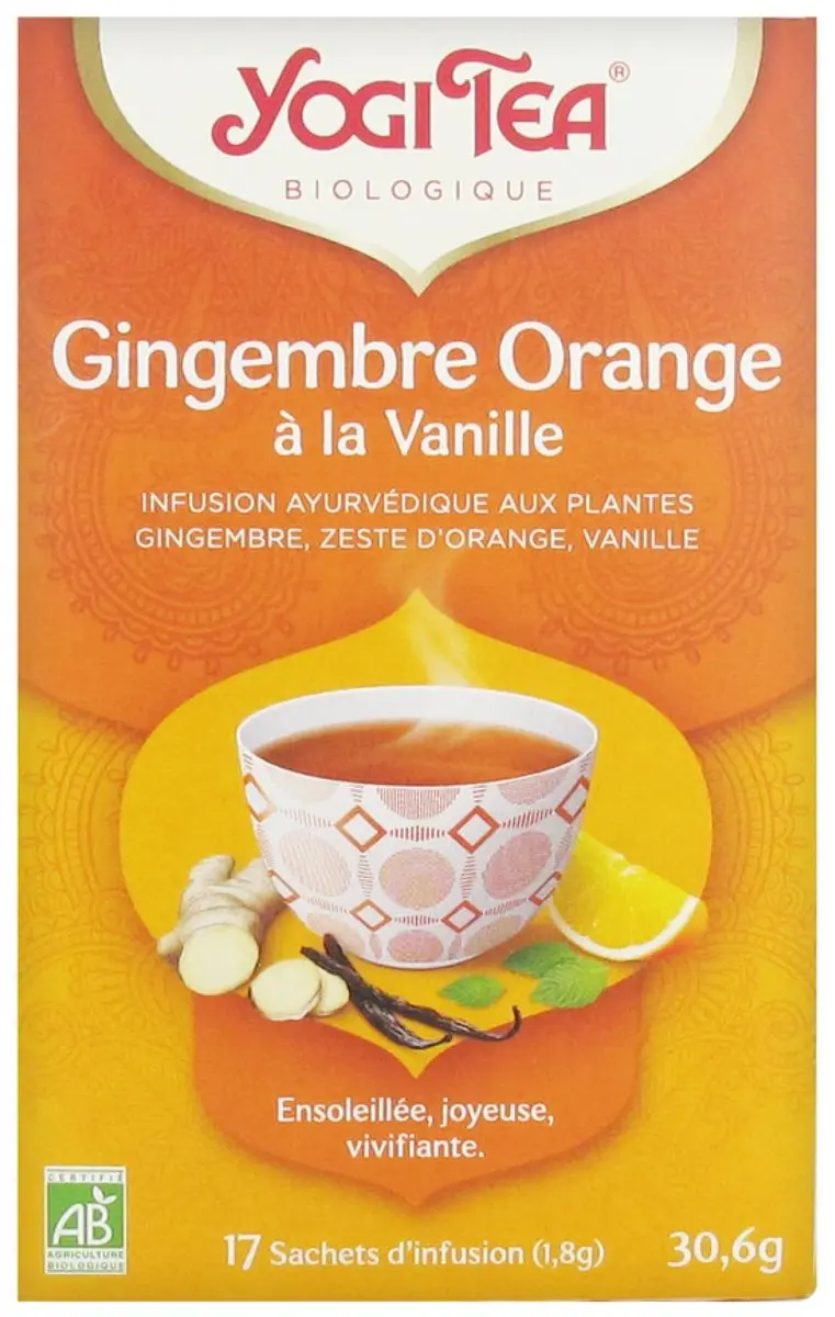 Yogi Tea Biologische Sinaasappel Gember met Vanille 17 Zakjes
