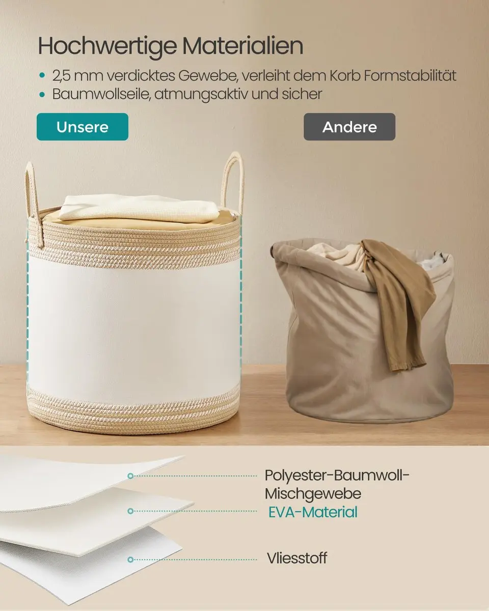 Songmics Wasemmer 90L - Beige