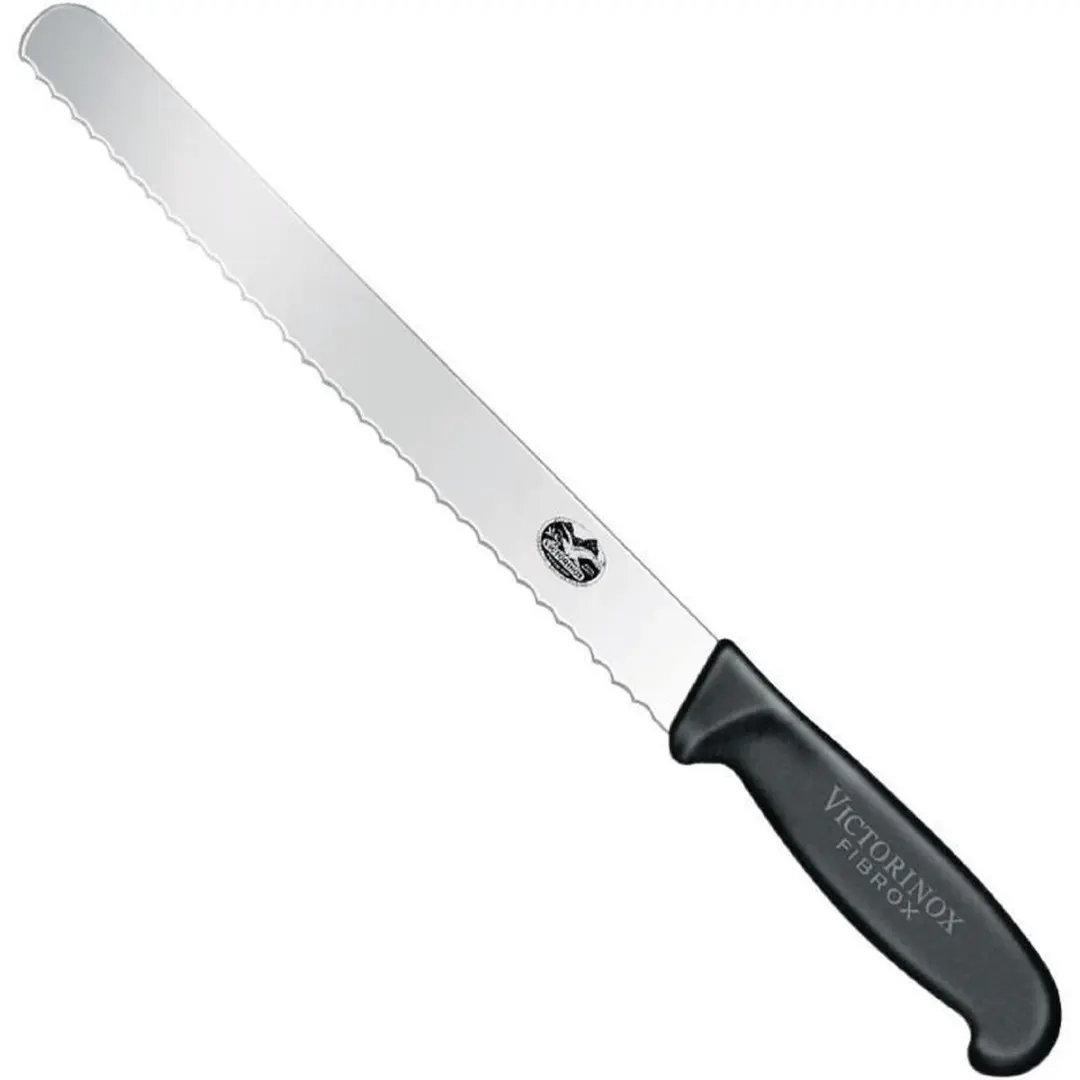 Victorinox Fibrox Gekarteld Hammes 30cm C683 - Zwart