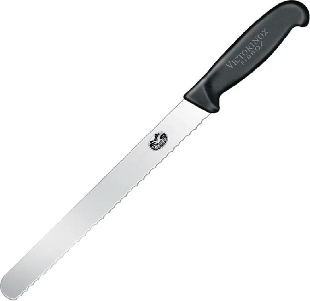 Victorinox Fibrox Gekarteld Hammes 30cm C683 - Zwart
