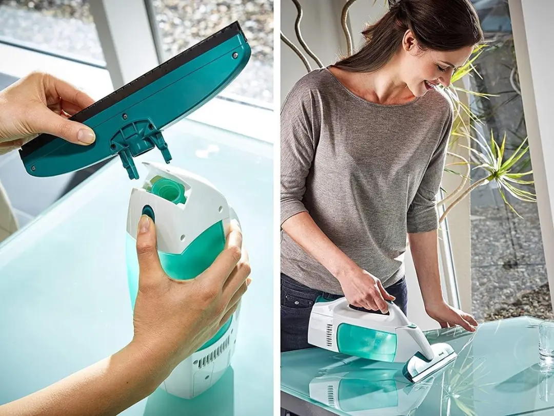 Leifheit Raamzuiger Dry & Clean Set 38 Min - 17-28cm - Turkoois/Wit