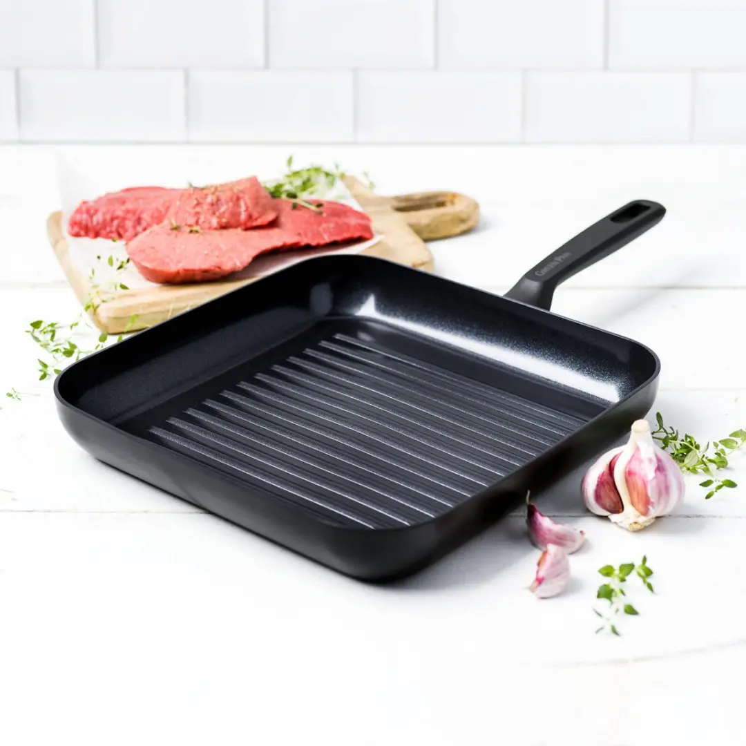 GreenPan Memphis Keramische Grillpan 28cm - Inductie - Zwart