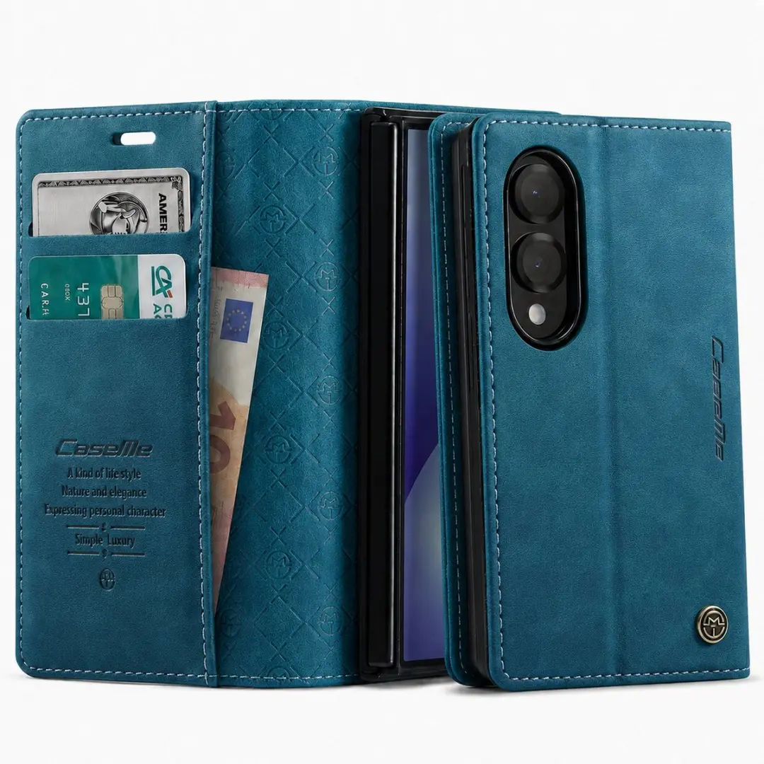 Caseme Folio-Kazme-GN-ZFO8 Leren Hoesje Groen