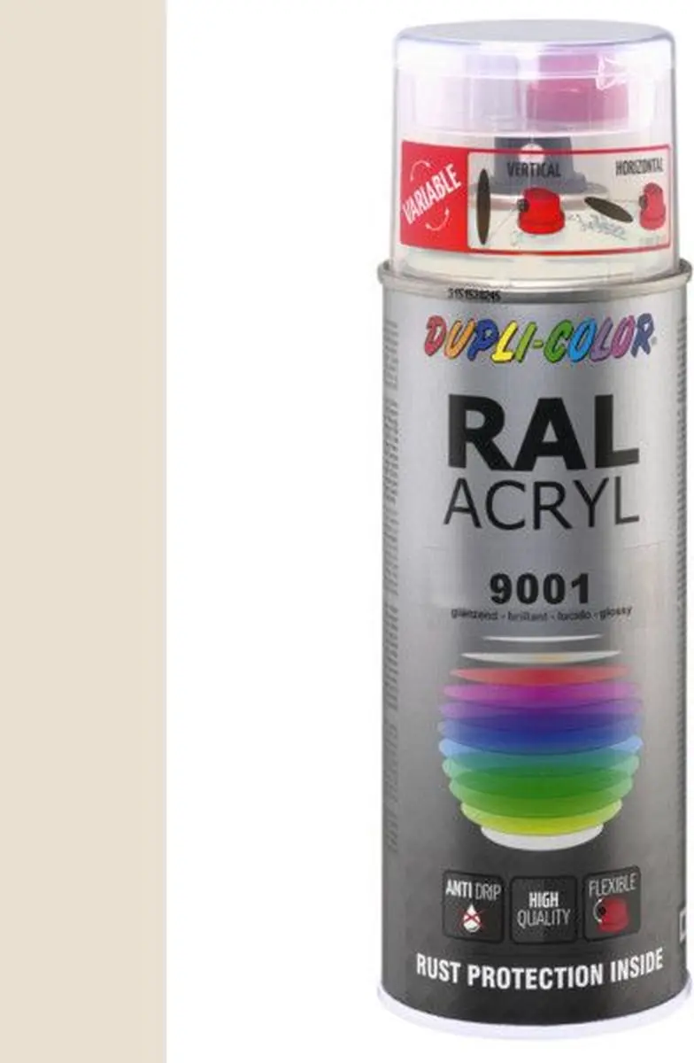 Dupli-Color Acryl Zijdeglans Spuitbus RAL 9001 Crèmewit 400ml