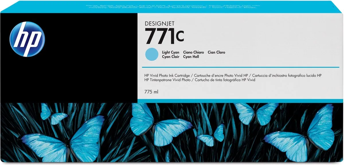 HP 771C Inktcartridge Licht Cyaan B6Y12A