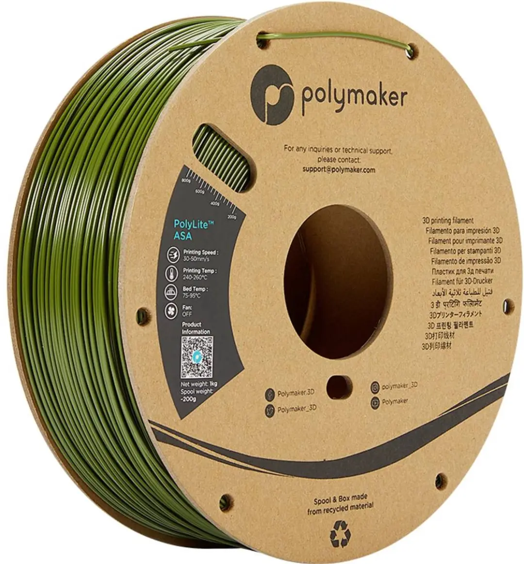 Polymaker PF01009 ASA Filament 1.75mm
