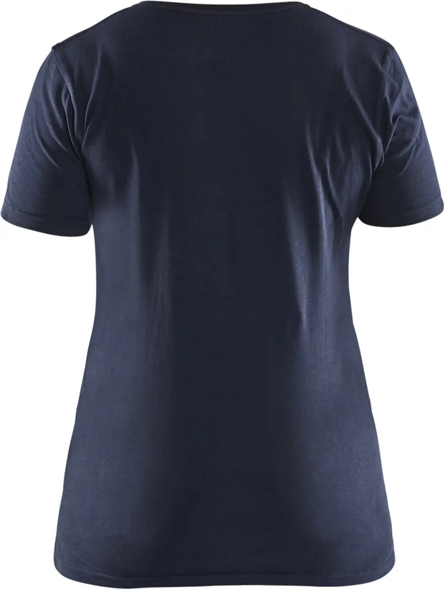 Blåkläder Dames T-shirt 3479-1042 - Donker marineblauw/Geel - XL